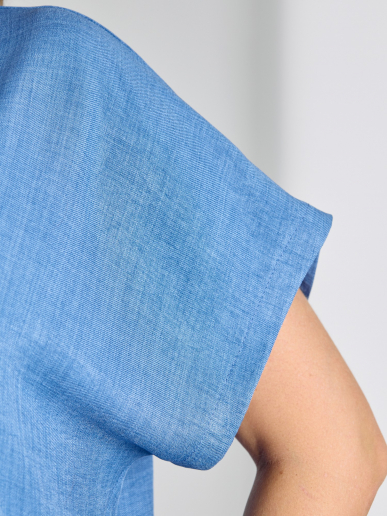 Женская блузка "Женский каприз-3" / синий