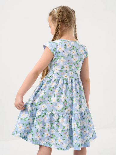 Детское платье "Славянка" / Голубой