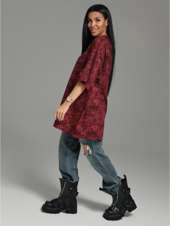 Женская футболка Ирбис / Бордо