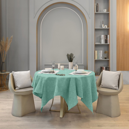 Скатерть рогожка "Волшебная Ночь" / Бирюза