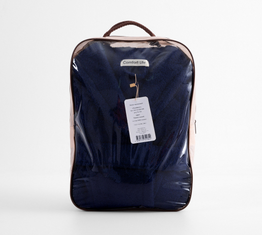 Халат махровый Комфорт / Темно-синий