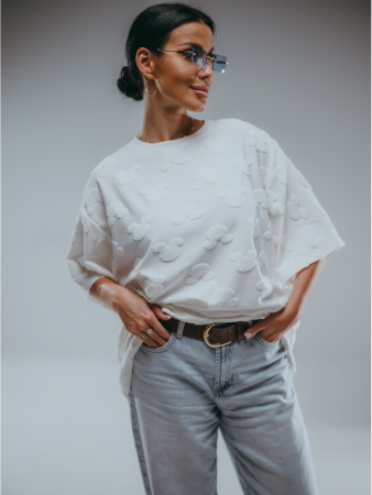 Женская футболка Ирбис / Махра, Микки молоко