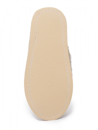 Тапки меховые / бежевые