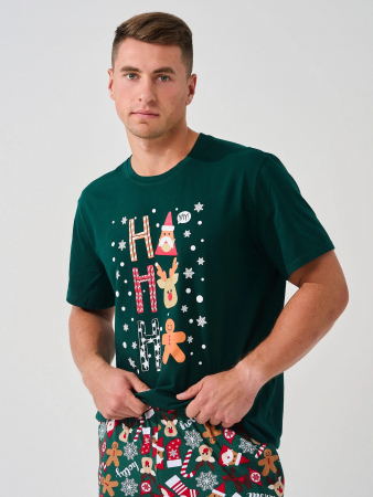Мужская пижама "Пряник" 1820-К / Изумрудный