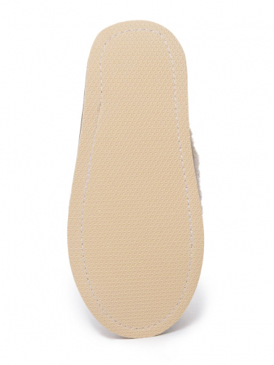 Тапки меховые / бежевые