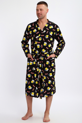 Мужской халат 804 / Пиво, черный