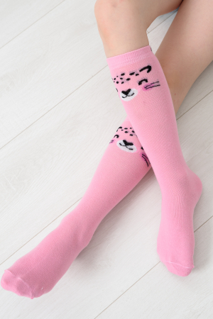 Детские гольфы Пантера (набор 2 пары) / розовый