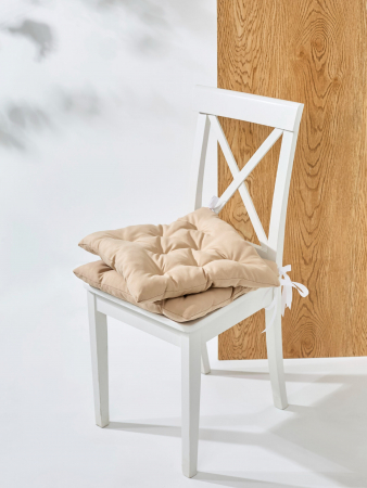 Кухонная подушка на стул (габардин) арт.GB40 / Бежевый