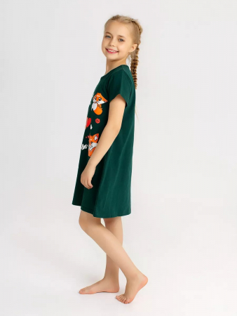 Детская сорочка "Мультяшки" / Изумрудный арт. дк230и