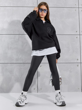 Брюки для девочки Силаник-1 / чёрный