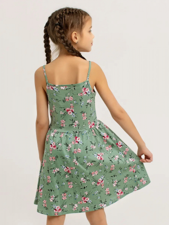 Детский сарафан "Кокетка" / Светлый хаки арт. дк169сх