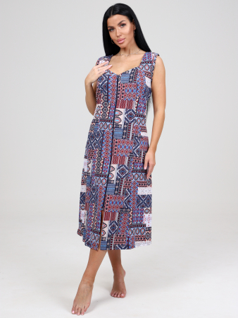 Женский сарафан ШИРОКАЯ БРЕТЕЛЬ СК-563 / Этнический рисунок
