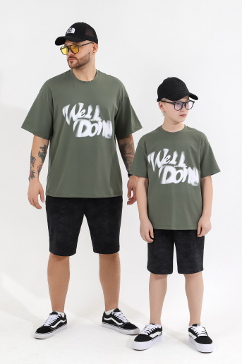 Детская футболка для мальчика Леон-3 / хаки