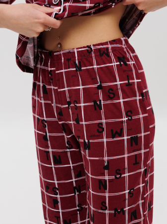 Женский костюм К-132(К) / Бордовый (клетка)