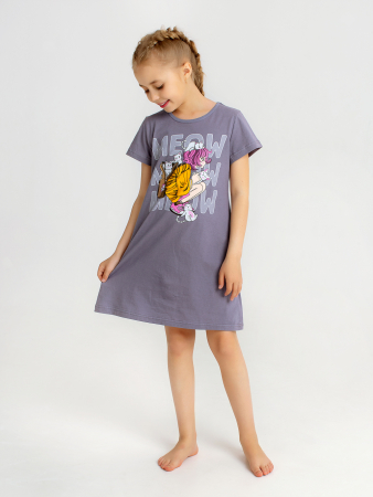 Ночная сорочка детская "Мяу" Серый арт. дк296