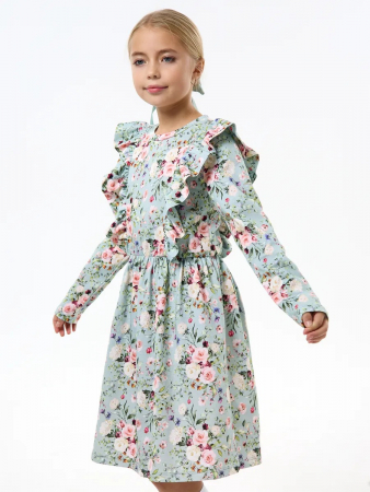 Детское платье "Красотка" / Цветы на ментоле