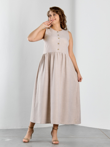 Женское платье "Женский каприз-1" / бежевый