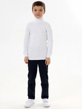 Детская водолазка из рибаны / Белый