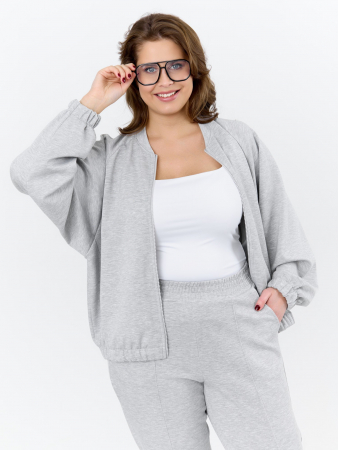 Женский бомбер Нео-1 БО-004 / серый меланж