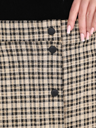 Юбка женская Магда / клетка бежевый