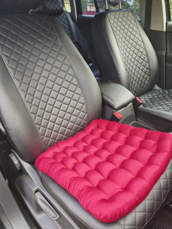 Подушка автомобильная на сиденье "АВТО-БИО" 50x45 / бордовая