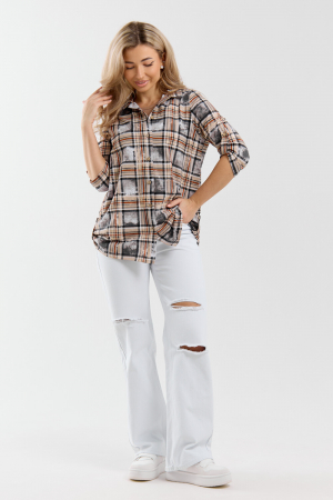 Женская рубашка 36989 / оранжевый