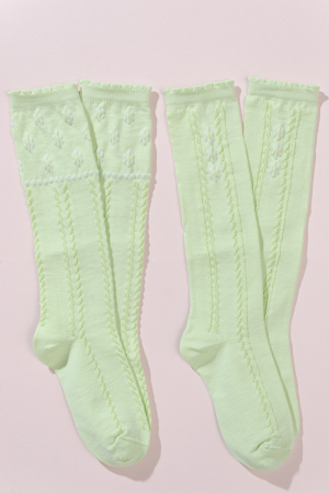 Детские гольфы Незабудка (набор 2 пары) / салатовый