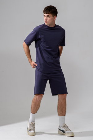 Мужской костюм с шортами 14486 / графит