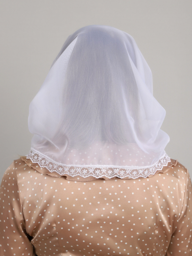 Платок женский для храма арт. PLG91 / Белый