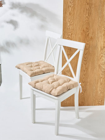 Кухонная подушка на стул (габардин) арт.GB40 / Бежевый