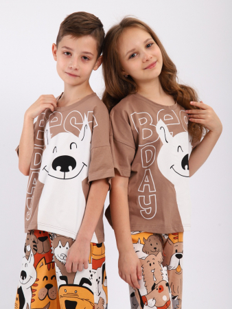 Детская пижама "Друзья" / Бежевый