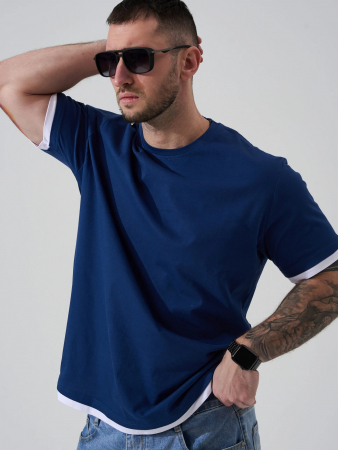 Мужская футболка "Типаж" 2290-К / Синий