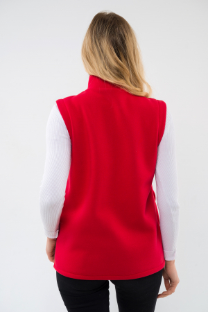 Жилет женский из футера / Красный