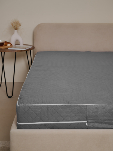 Чехол на матрац стеганный / Темно-серый