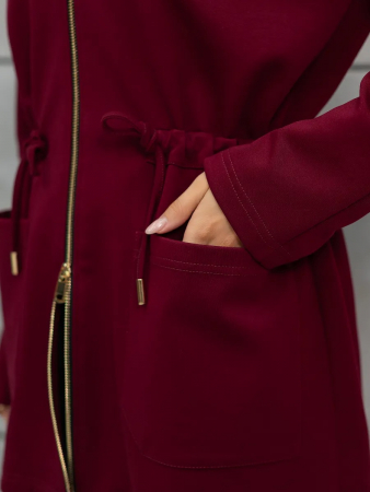 Женская туника на молнии / Бургунди