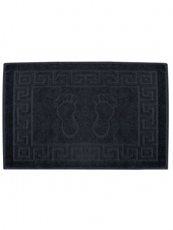 Махровое полотенце УЗБ Коврик м7704_26 / черное