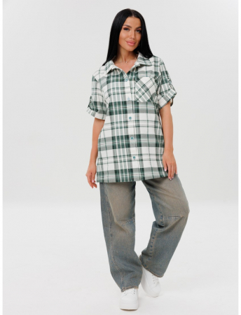 Женская туника Т-221(К) / Зеленый (клетка)