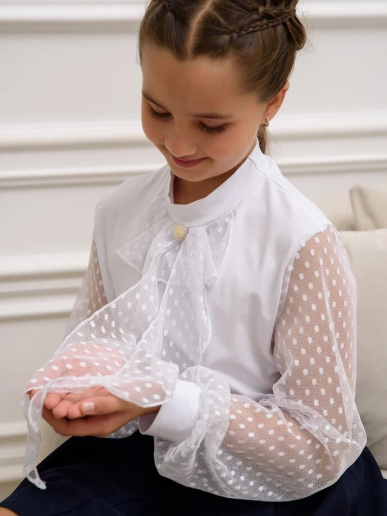 Детская блузка "Олимпия" длинный рукав