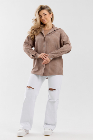 Женская рубашка 36987 / коричневый