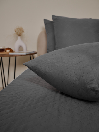 Чехол на матрац стеганный / Темно-серый