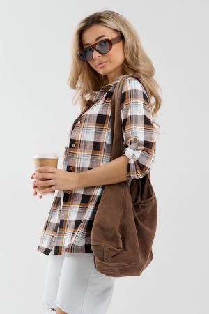 Женская рубашка 36988 / коричневый