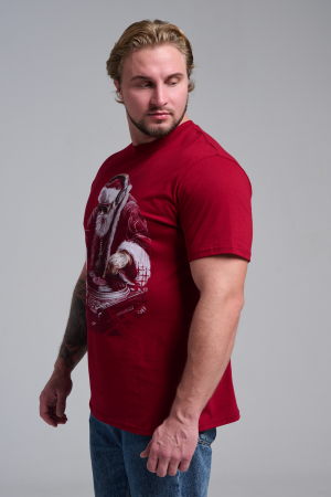 Мужская футболка 8581 / бордо+диско дедМ