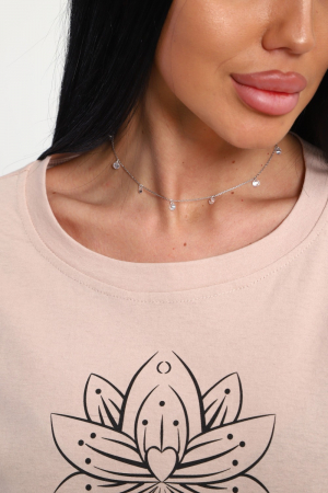 Женская футболка 85659 / бежевый