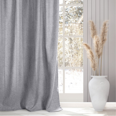 Комплект штор "Волшебная Ночь" Рогожка / Базальт