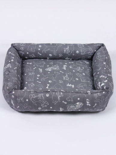 Лежанка для животных мелких пород арт. LDZ / Графит + графит