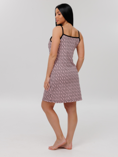 Женская сорочка Сор-12(К) / Розовый (геометрия)