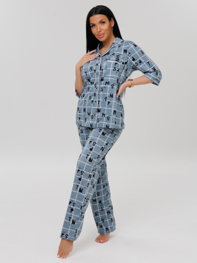 Женский костюм К-132(К) / Серый (буквы)