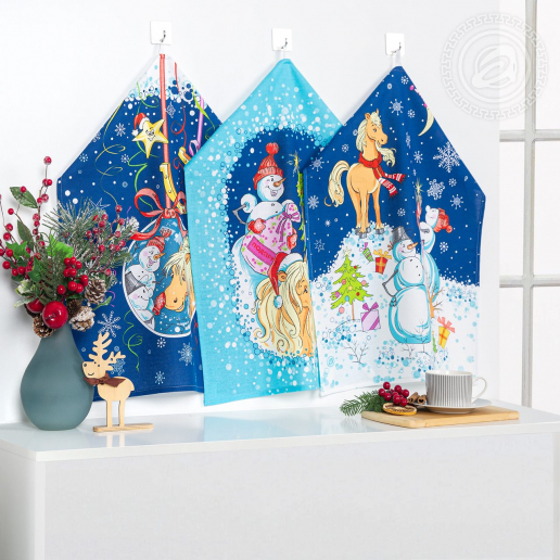 Набор полотенец рогожка / Каникулы