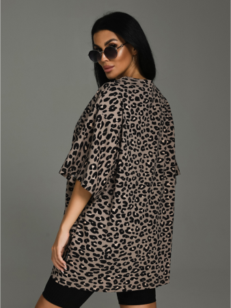 Женская футболка Ирбис / Кофе