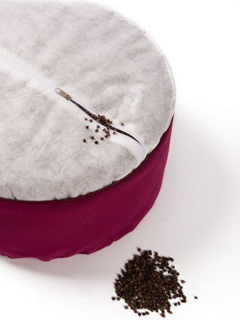 Болстер для йоги круглый "релакс" / бордо